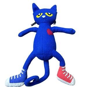 Pete the Cat Plush 14” Blue Stuffed Animal Cloth Shoes Classic Book Character